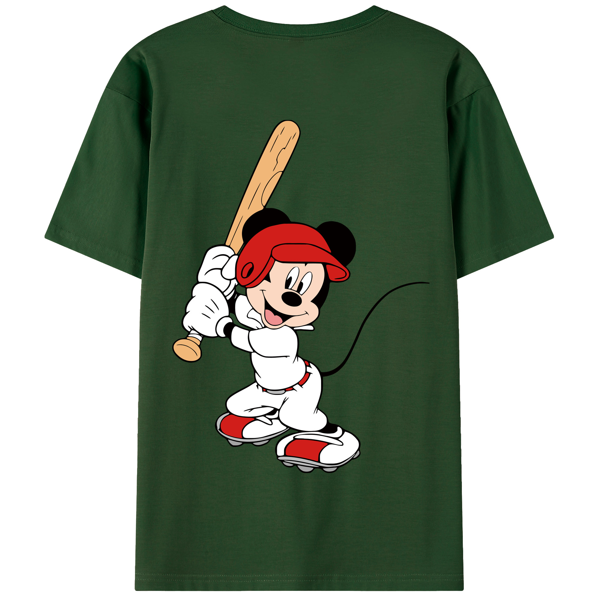 （画像用） ミッキーマウス Mickey Mouse 綿100％半袖Tシャツ（背面プリント）